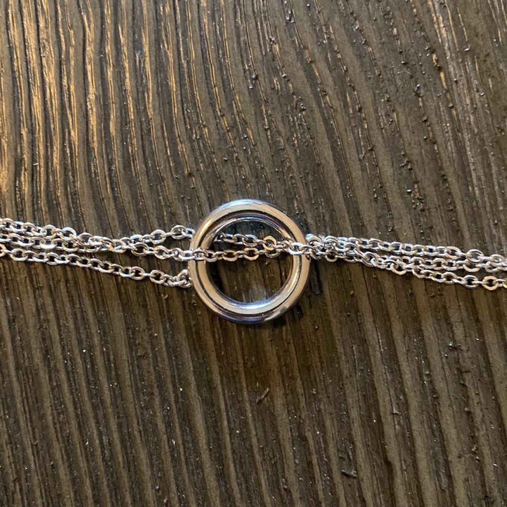🌞 Lia Sophia Necklace Silver with Circles - Picture 4 of 6
